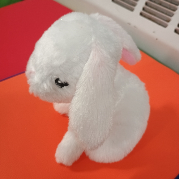 Bunny Plush White Rabbit Spring Easter Hare Lovey Stuffed Animal Made in USA - Picture 5 of 10